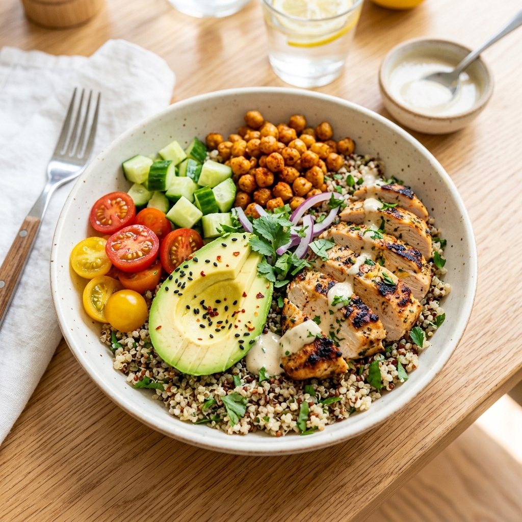 Grilled Chicken Quinoa Bowl